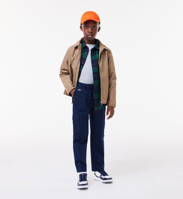 LACOSTE「JUNIORストレッチカーゴパンツ」|カーゴ|