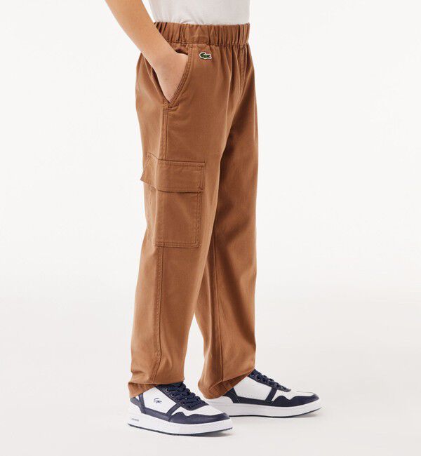 LACOSTE「JUNIORストレッチカーゴパンツ」|カーゴ|