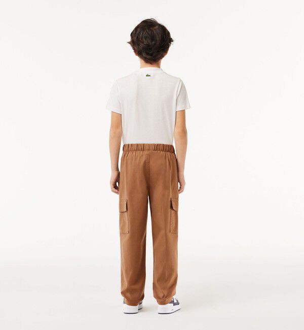 LACOSTE「JUNIORストレッチカーゴパンツ」|カーゴ|