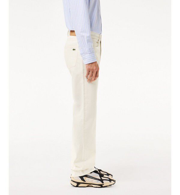 LACOSTE「オーガニックコットン ベーシック ルーズフィット ストレートデニムパンツ」|デニム|