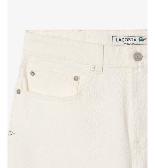 LACOSTE「オーガニックコットン ベーシック ルーズフィット ストレートデニムパンツ」|デニム|
