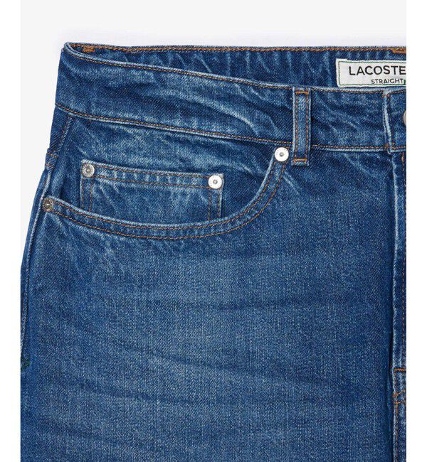 LACOSTE「オーガニックコットン ベーシック ルーズフィット ストレートデニムパンツ」|デニム|