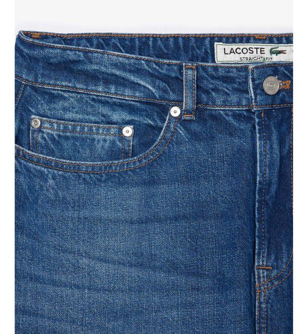 LACOSTE「オーガニックコットン ベーシック ルーズフィット ストレートデニムパンツ」|デニム|
