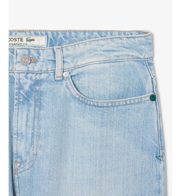 LACOSTE「オーガニックコットン ベーシック ルーズフィット ストレートデニムパンツ」|デニム|