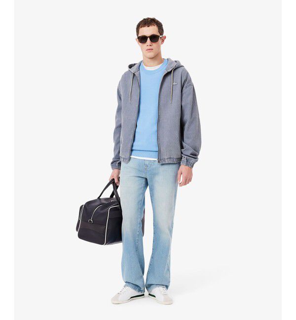 LACOSTE「オーガニックコットン ベーシック ルーズフィット ストレートデニムパンツ」|デニム|