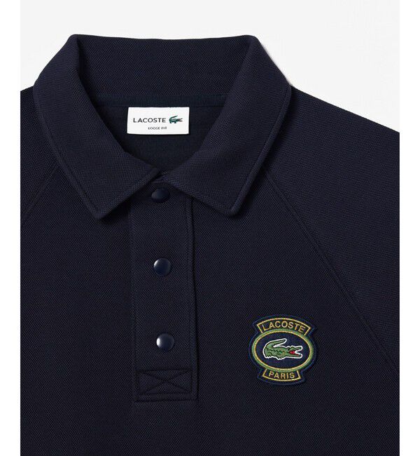LACOSTE「ダブルフェイス鹿の子地ポロスウェット」|ポロシャツ|