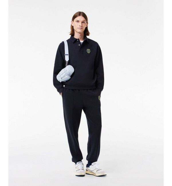 LACOSTE「ダブルフェイス鹿の子地ポロスウェット」|ポロシャツ|