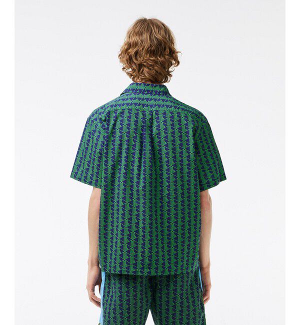 LACOSTE「オールオーバーモノグラムプリントオープンカラーシャツ」|シャツ・ブラウス|