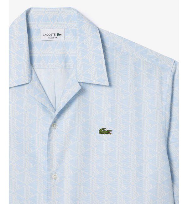 LACOSTE「オールオーバーモノグラムプリントオープンカラーシャツ」|シャツ・ブラウス|