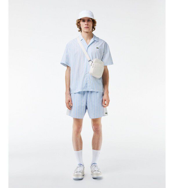 LACOSTE「オールオーバーモノグラムプリントオープンカラーシャツ」|シャツ・ブラウス|