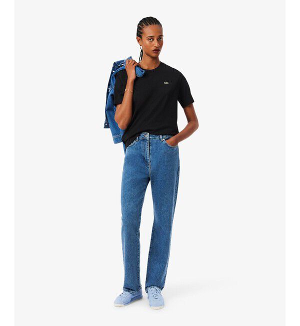 LACOSTE「ハイクオリティ ピマコットン仕立て ワンポイントソフトタッチ半袖Tシャツ」|Tシャツ・カットソー|