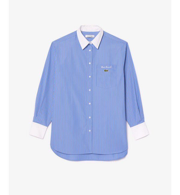 LACOSTE「ストライプクレリックシャツ」|シャツ・ブラウス|