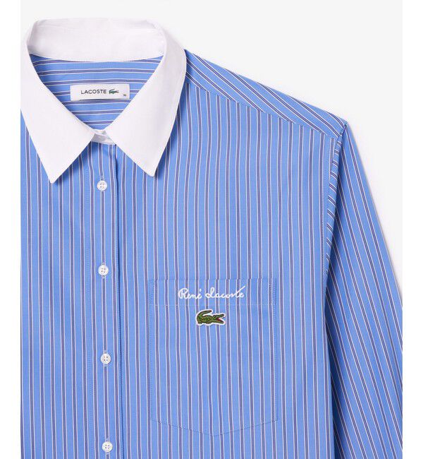 LACOSTE「ストライプクレリックシャツ」|シャツ・ブラウス|
