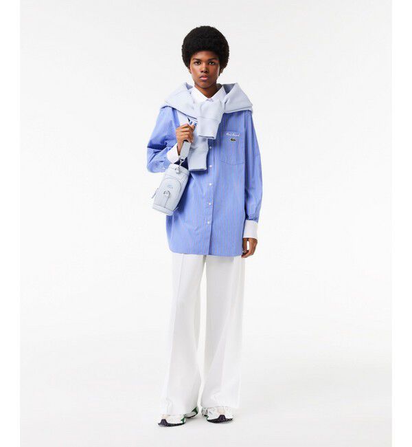 LACOSTE「ストライプクレリックシャツ」|シャツ・ブラウス|