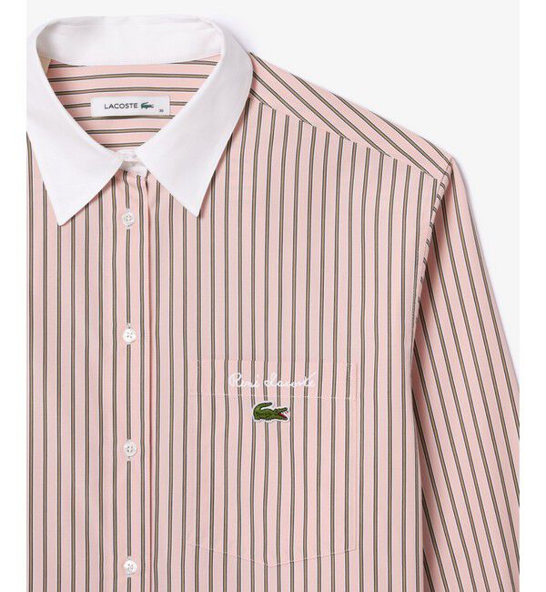 LACOSTE「ストライプクレリックシャツ」|シャツ・ブラウス|