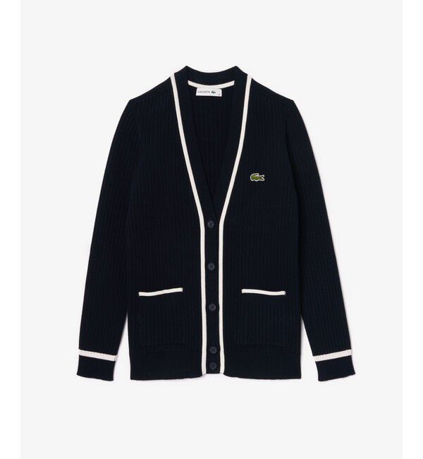 LACOSTE「3Dニットカーディガン」|カーディガン|