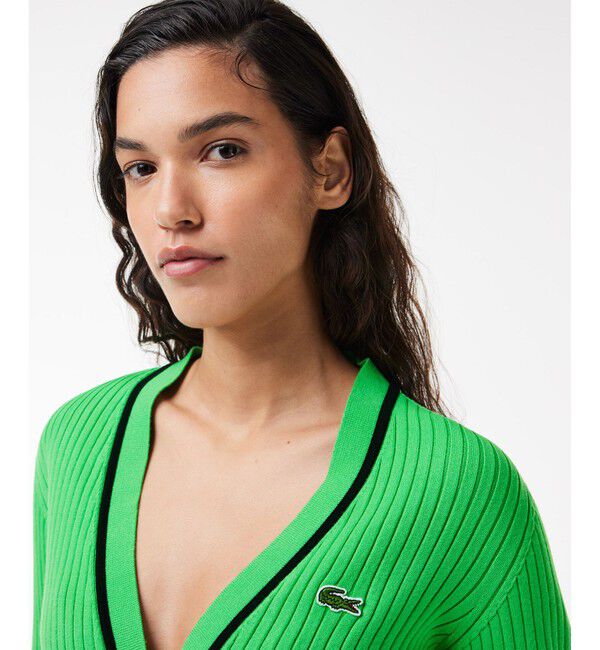 LACOSTE「3Dニットカーディガン」|カーディガン|
