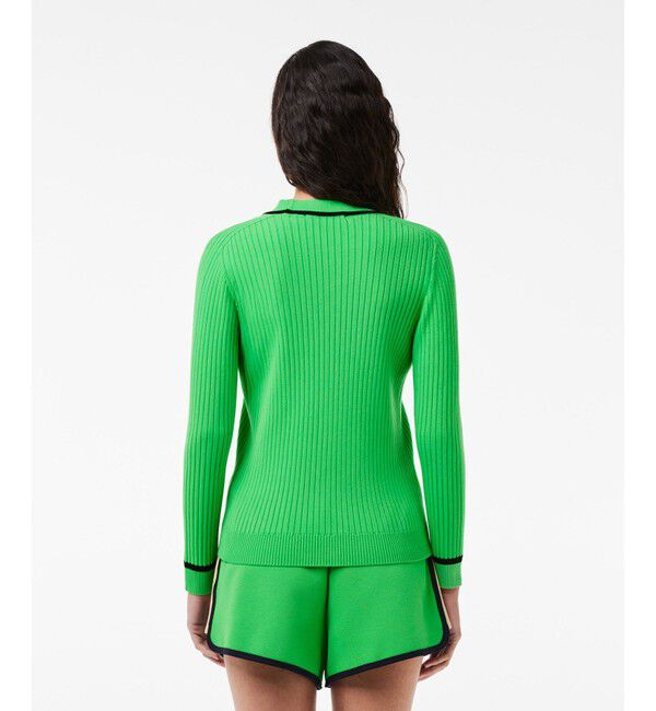 LACOSTE「3Dニットカーディガン」|カーディガン|