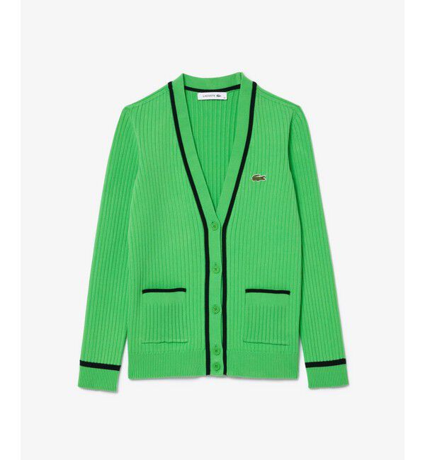LACOSTE「3Dニットカーディガン」|カーディガン|