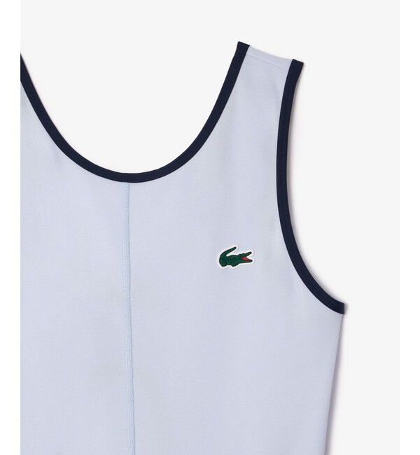 LACOSTE「ウルトラストレッチ鹿の子 アシンメトリープリーツスカートテニスドレス」|ワンピース|