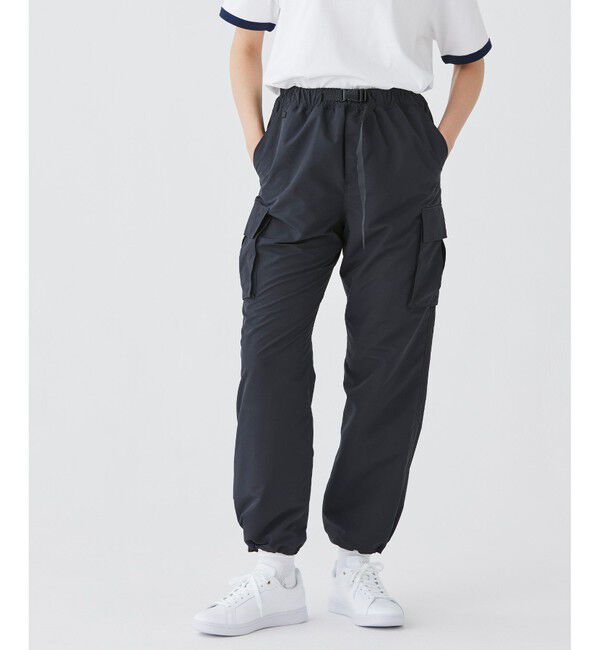 LACOSTE「撥水 防水 ウィメンズ 軽量 ルーズフィット ストレート ナイロンカーゴパンツ」|カーゴ|