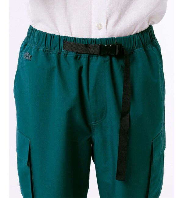 LACOSTE「撥水 防水 ウィメンズ 軽量 ルーズフィット ストレート ナイロンカーゴパンツ」|カーゴ|