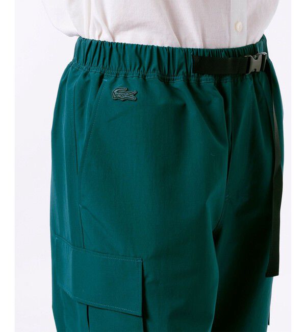 LACOSTE「撥水 防水 ウィメンズ 軽量 ルーズフィット ストレート ナイロンカーゴパンツ」|カーゴ|