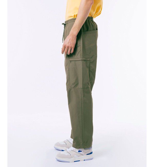 LACOSTE「ワイドテーパード ナイロンコットンツイル 裾ドローコード カーゴパンツ」|カーゴ|