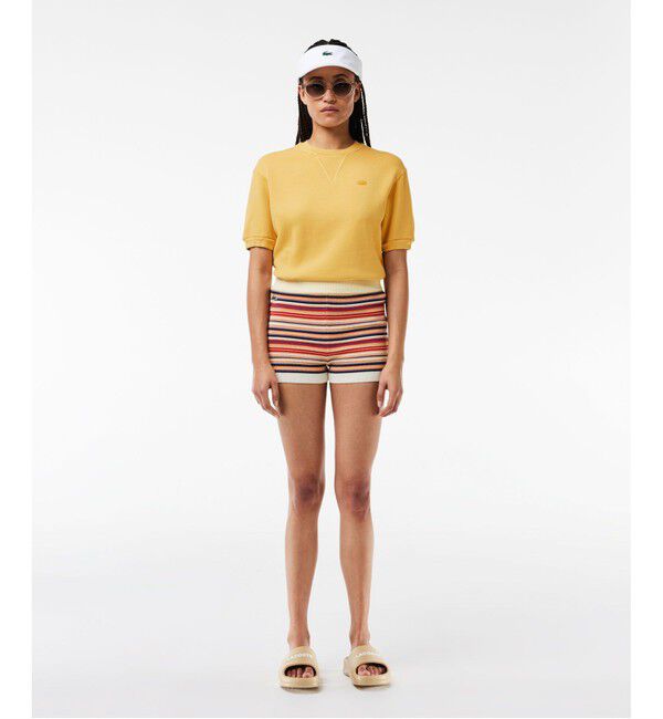 LACOSTE「オーガニックコットン 裏パイル ミネラルダイ半袖スウェット」|Tシャツ・カットソー|