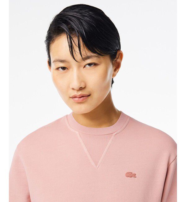 LACOSTE「オーガニックコットン 裏パイル ミネラルダイ半袖スウェット」|Tシャツ・カットソー|