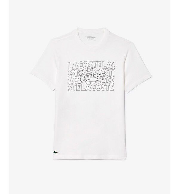 LACOSTE「ネーム＆ワニロゴグラフィックドライTシャツ」|Tシャツ・カットソー|
