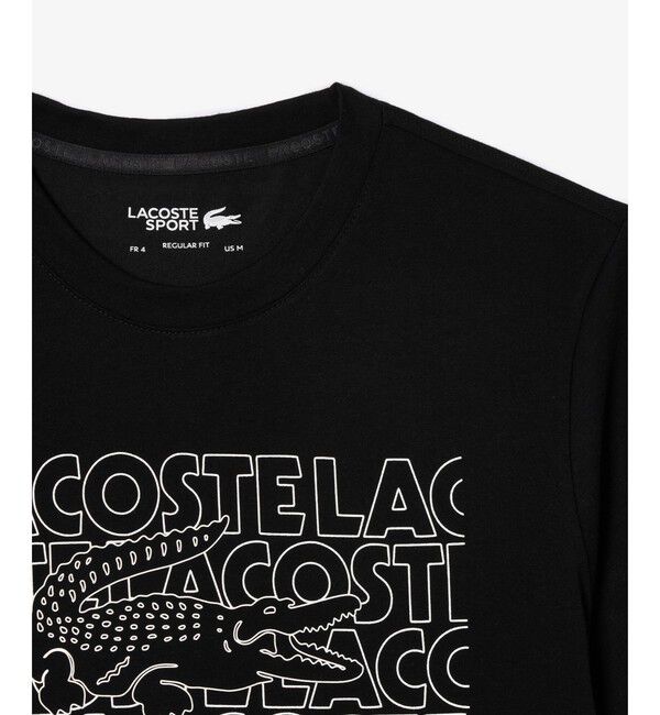LACOSTE「ネーム＆ワニロゴグラフィックドライTシャツ」|Tシャツ・カットソー|