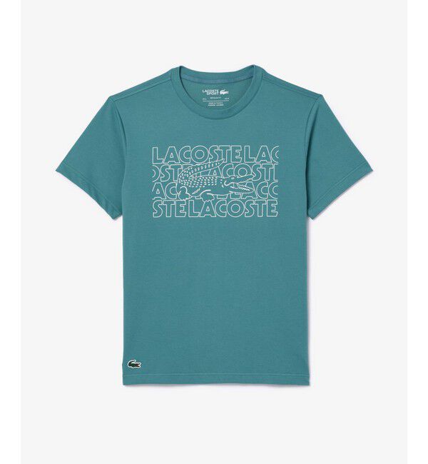 LACOSTE「ネーム＆ワニロゴグラフィックドライTシャツ」|Tシャツ・カットソー|