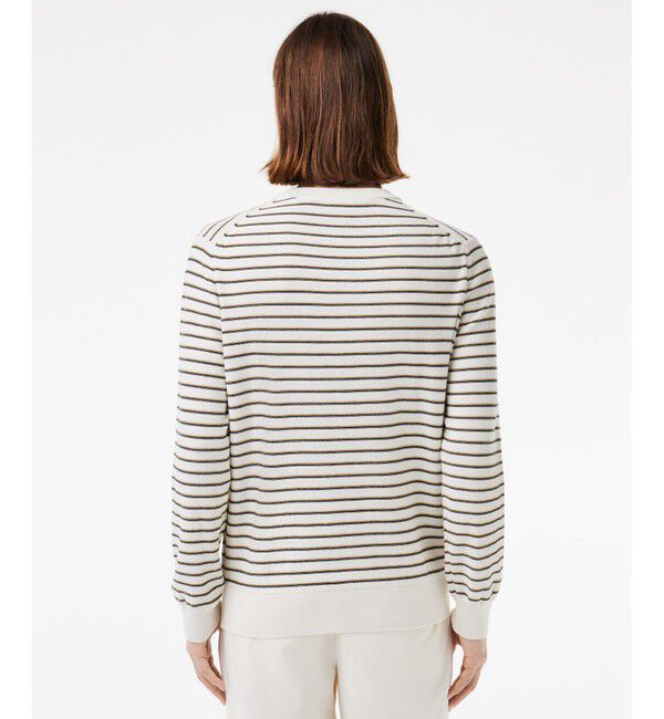 LACOSTE「オーガニックコットン ボーダーニットセーター」|ニット・セーター|