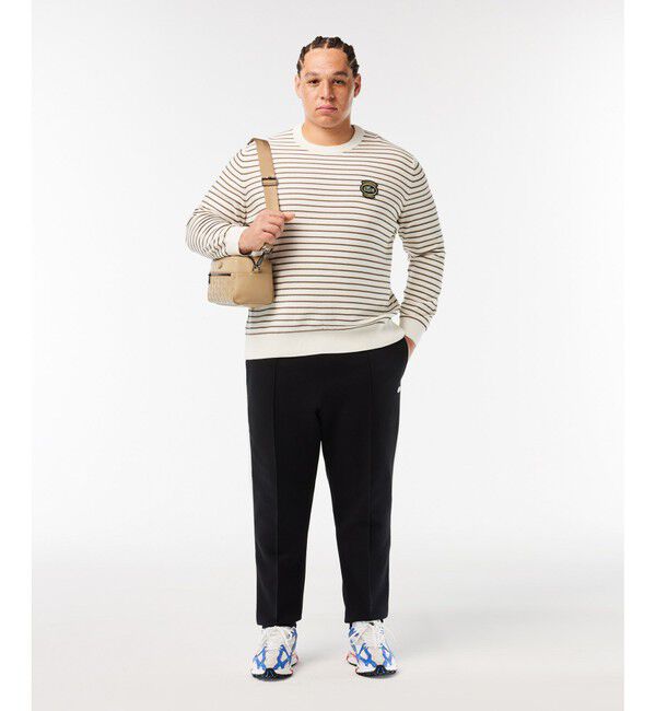 LACOSTE「オーガニックコットン ボーダーニットセーター」|ニット・セーター|