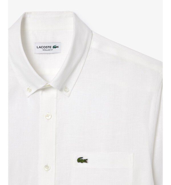 LACOSTE「リネンボタンダウン長袖シャツ」|シャツ・ブラウス|