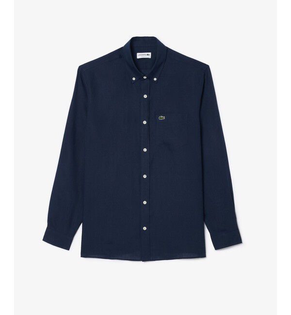 LACOSTE「リネンボタンダウン長袖シャツ」|シャツ・ブラウス|