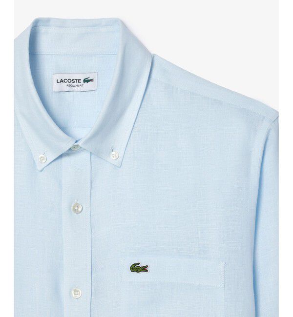 LACOSTE「リネンボタンダウン長袖シャツ」|シャツ・ブラウス|