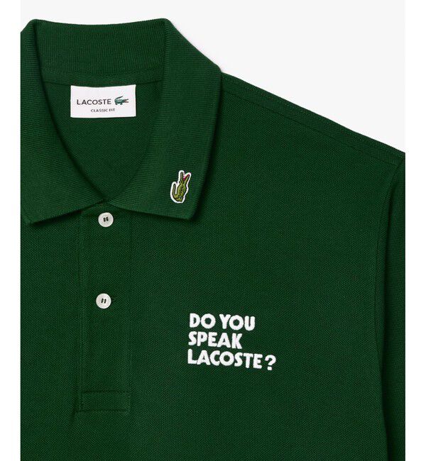 LACOSTE「オーガニックコットン鹿の子 RENE DID IT FIRST半袖ポロシャツ」|ポロシャツ|