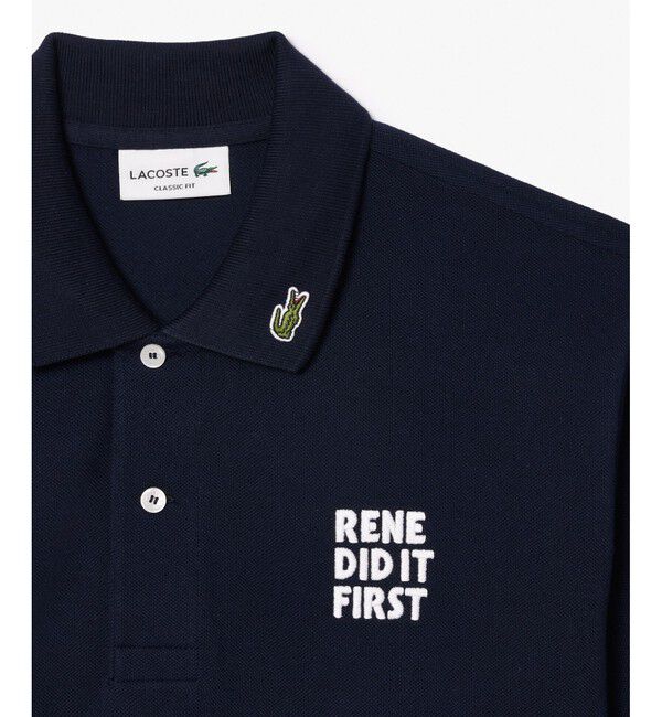 LACOSTE「オーガニックコットン鹿の子 RENE DID IT FIRST半袖ポロシャツ」|ポロシャツ|