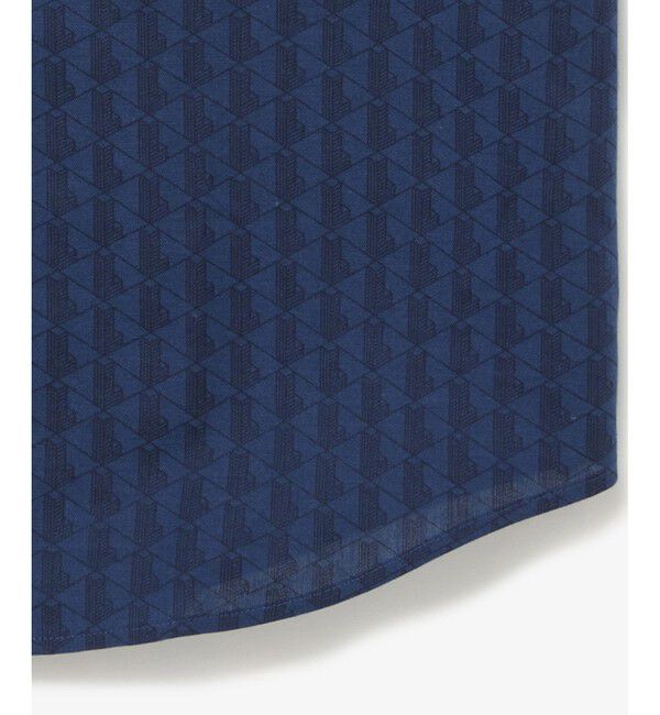 LACOSTE「モノグラム柄 プリントジャカードシャンブレーオックスフォードシャツ」|シャツ・ブラウス|