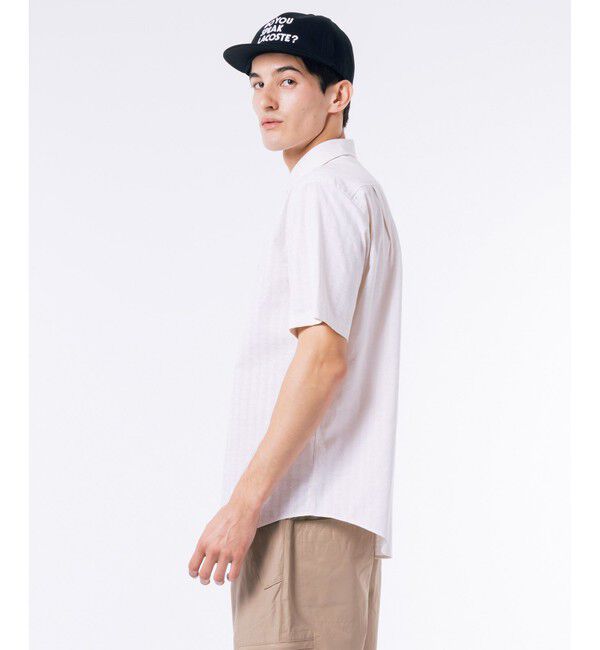 LACOSTE「モノグラム柄 プリントジャカードシャンブレーオックスフォードシャツ」|シャツ・ブラウス|