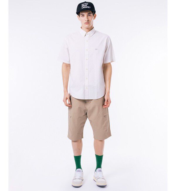 LACOSTE「モノグラム柄 プリントジャカードシャンブレーオックスフォードシャツ」|シャツ・ブラウス|