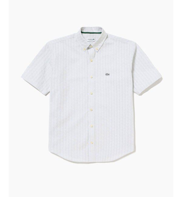 LACOSTE「モノグラム柄 プリントジャカードシャンブレーオックスフォードシャツ」|シャツ・ブラウス|