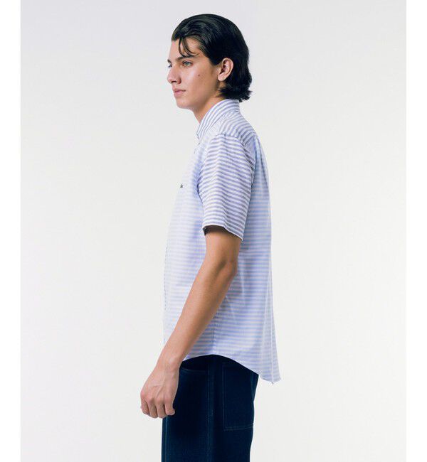 LACOSTE「コットンリネンボーダーシャツ」|シャツ・ブラウス|