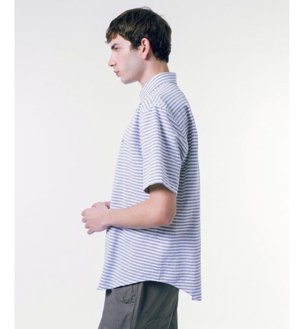 LACOSTE「コットンリネンボーダーシャツ」|シャツ・ブラウス|