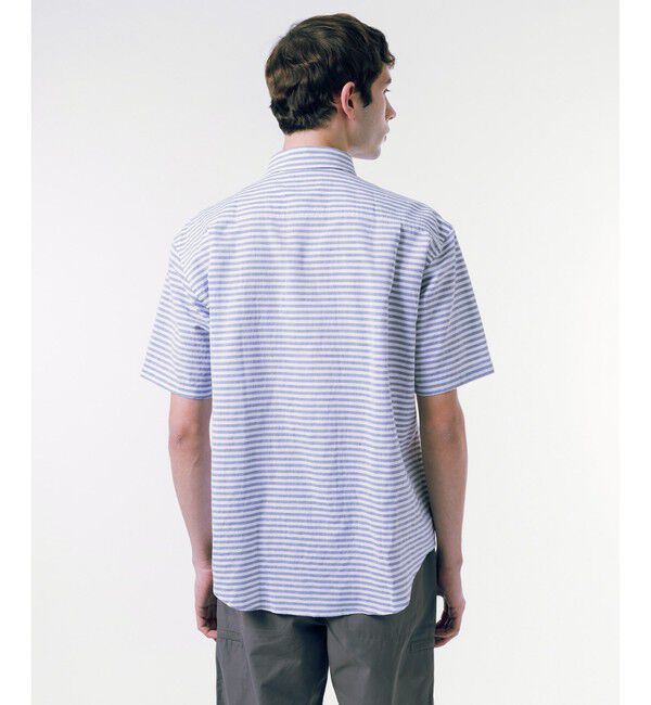 LACOSTE「コットンリネンボーダーシャツ」|シャツ・ブラウス|