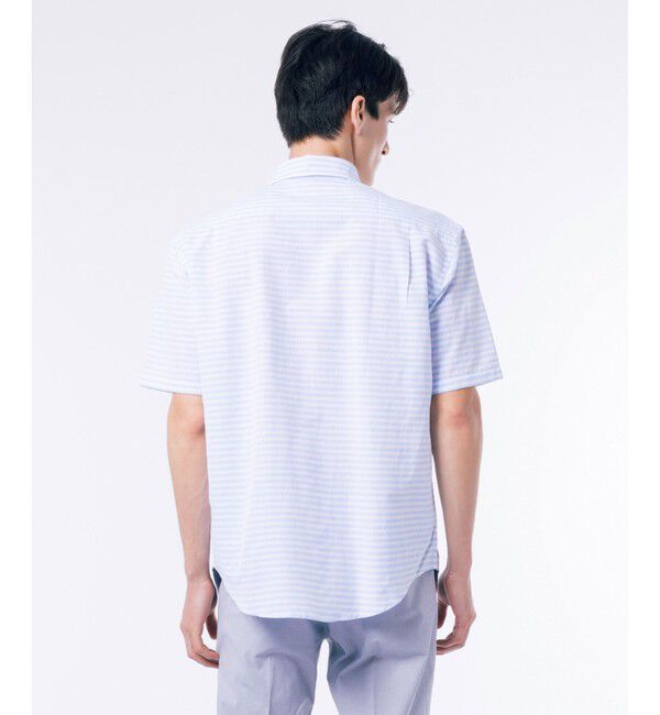 LACOSTE「コットンリネンボーダーシャツ」|シャツ・ブラウス|