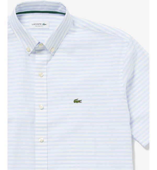 LACOSTE「コットンリネンボーダーシャツ」|シャツ・ブラウス|