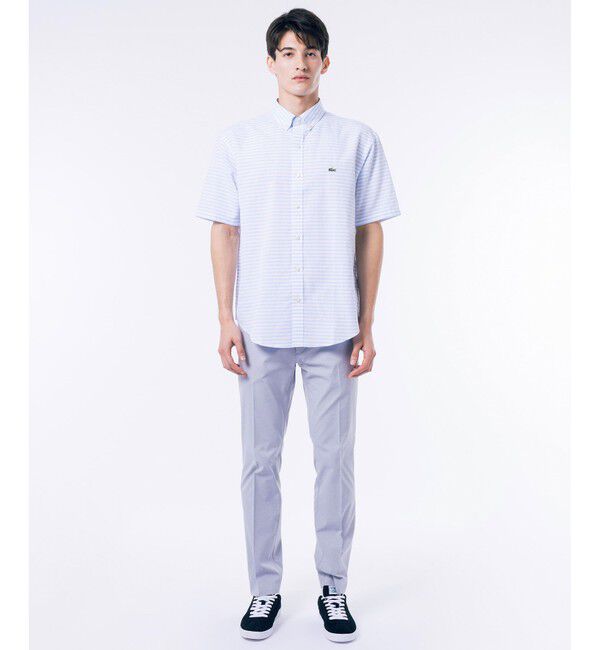 LACOSTE「コットンリネンボーダーシャツ」|シャツ・ブラウス|